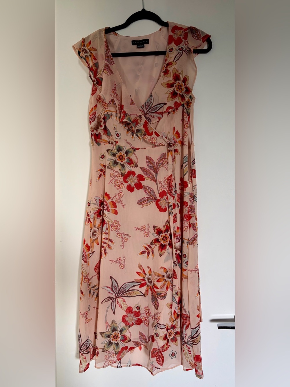 Sanctuary Jolynn Desert Floral Ruffle Wrap Dress Size 6